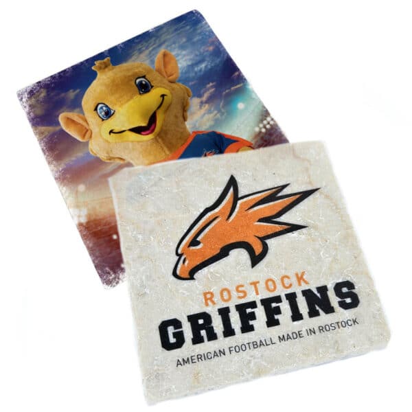 Untersetzer Marmorfliese Griffins Logo Griffino