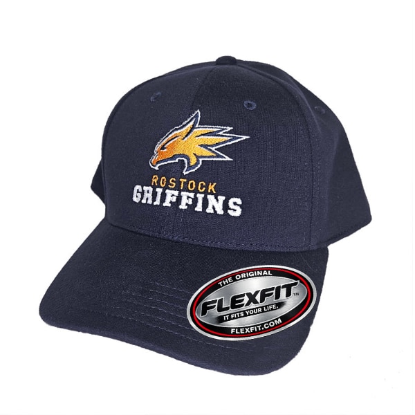 Basecap FlexFit Mid Visor Navy Logo Bunt